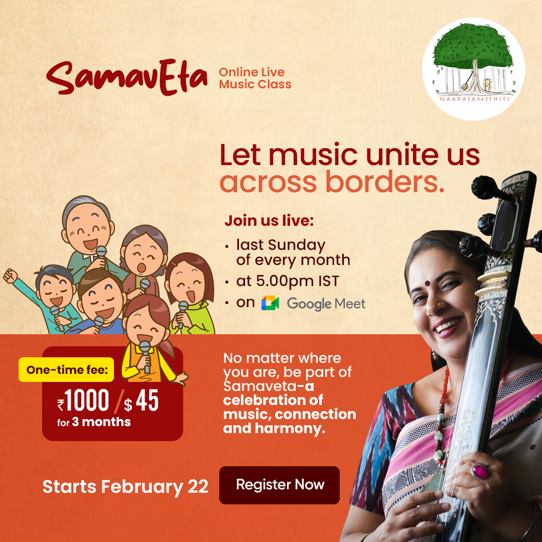 SAMAVETA - Online live classes every last Sunday of the month.